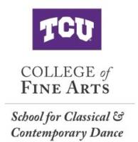 Texas Christian University College of Fine Arts School for Classical & Contemporary Dance Logo