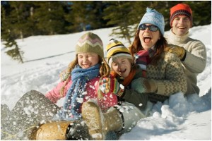 Go sledding for some fun exercise!