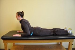 Lumbar extension stretch