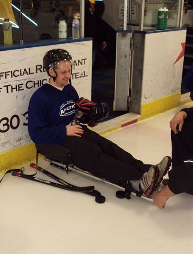 AthletiCo athletic trainers participate in charity sled hockey game