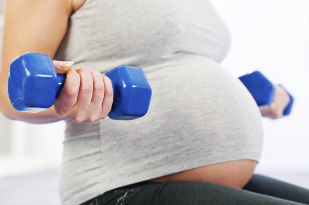 Healthy pregnancy includes exercise.