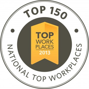 Athletico Physical Therapy was named one of America's Top Workplaces for 2012, ranking #79 nationwide among 872 organizations with more than 1,000 employees that participated in regional top workplaces programs