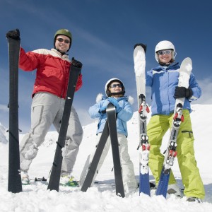 Skiing Family