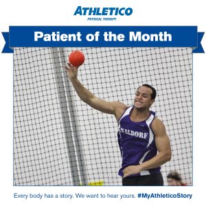 Athletico Patient of the Month Demetrius Baker