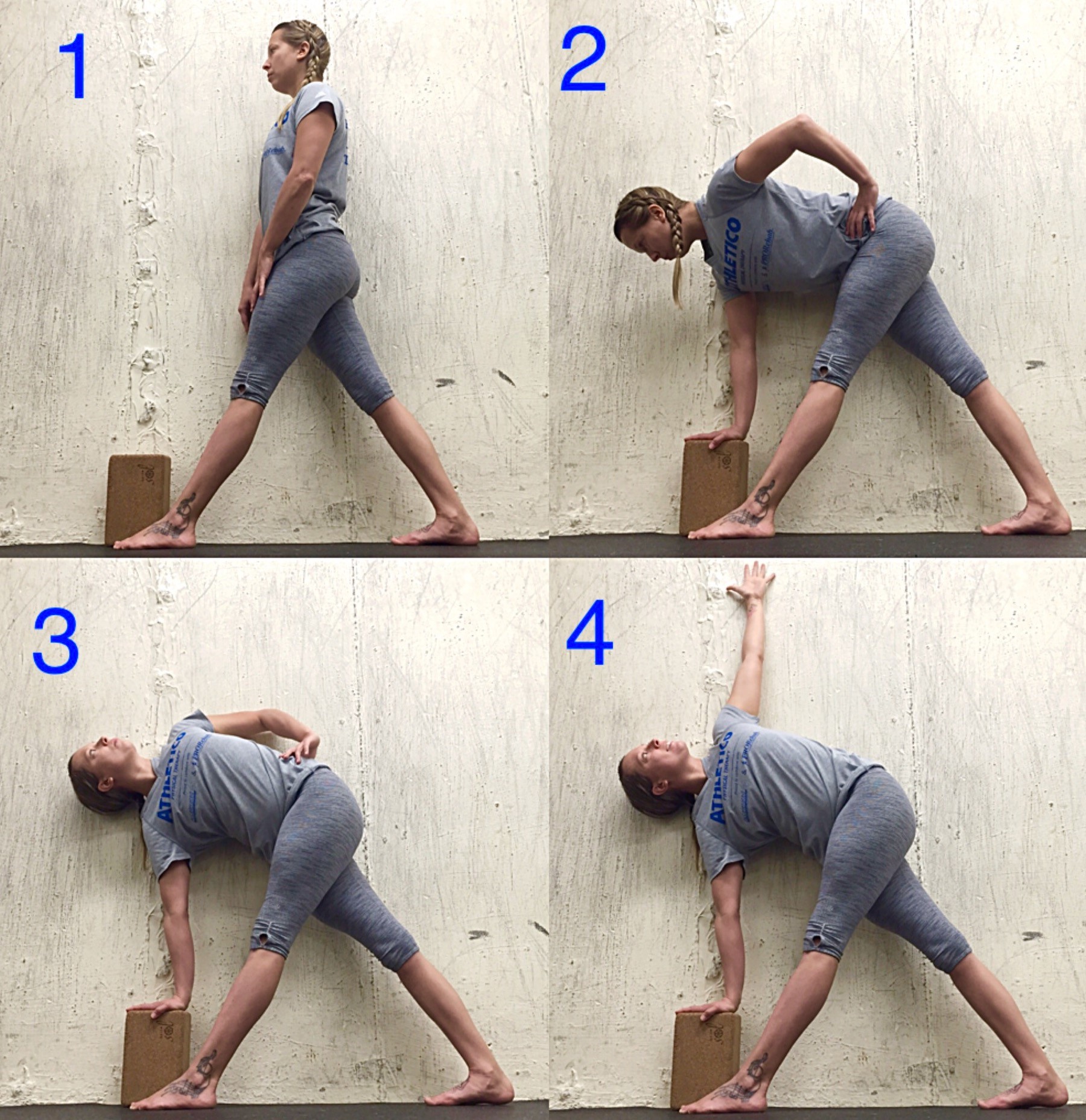 revolved triangle or parivrtta trikonasana — Yoga With Olivia