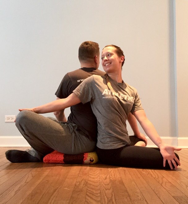 Stretch of the Week 1 - Easy Seated partner Twist