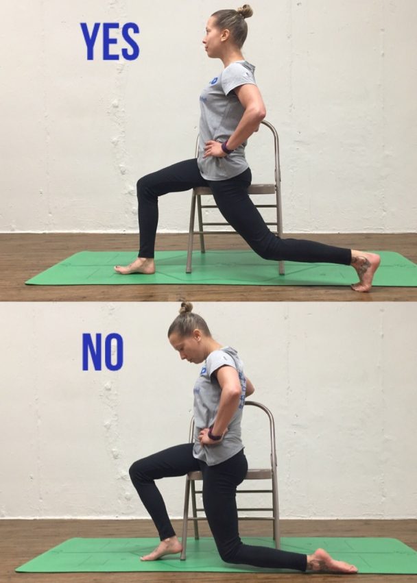 chair lunge stretch