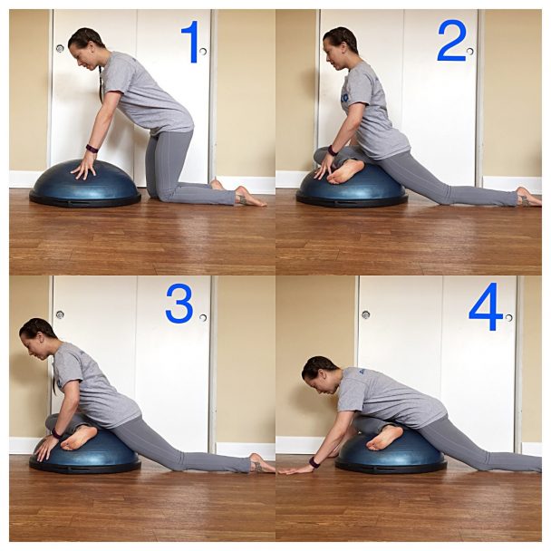 Stretch of the Week: Pigeon Stretch with Bosu® Ball