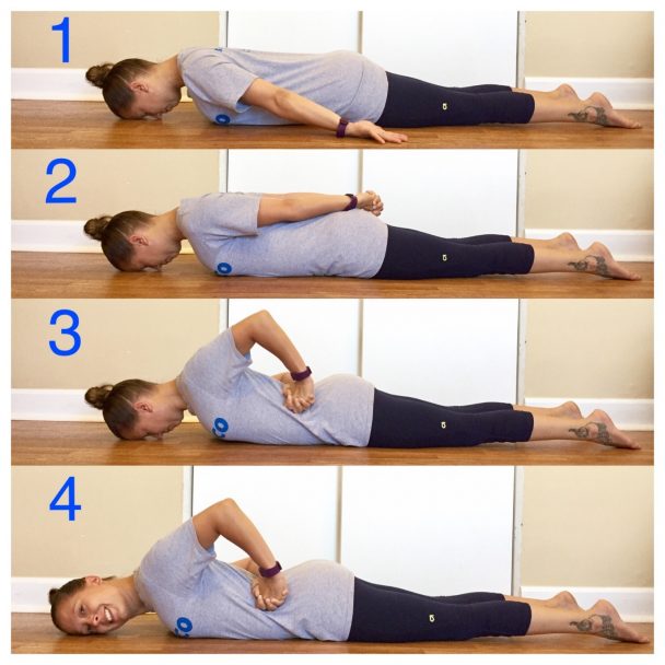 stretch of the week prone neck stretch