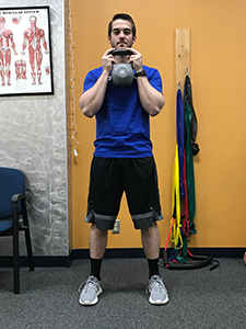 Goblet Squat Dorsiflexion Stretch